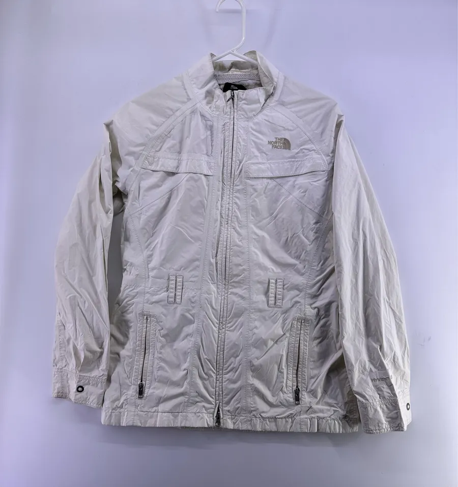 The North Face White Windbreaker Jacket Size Medium
