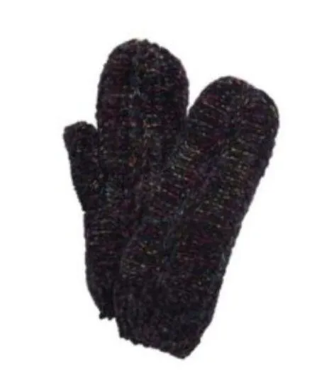 NWT INC International Concept Space Dye Mittens in Black