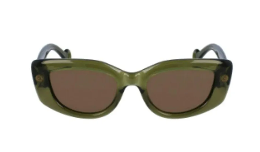 Lanvin Daisy 50mm Rectangle Sunglasses Green