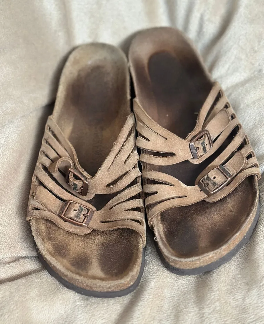 Birkenstock Tan 38 / 7 Regular Granada Soft Footbed Leather Sandals Soft Brown