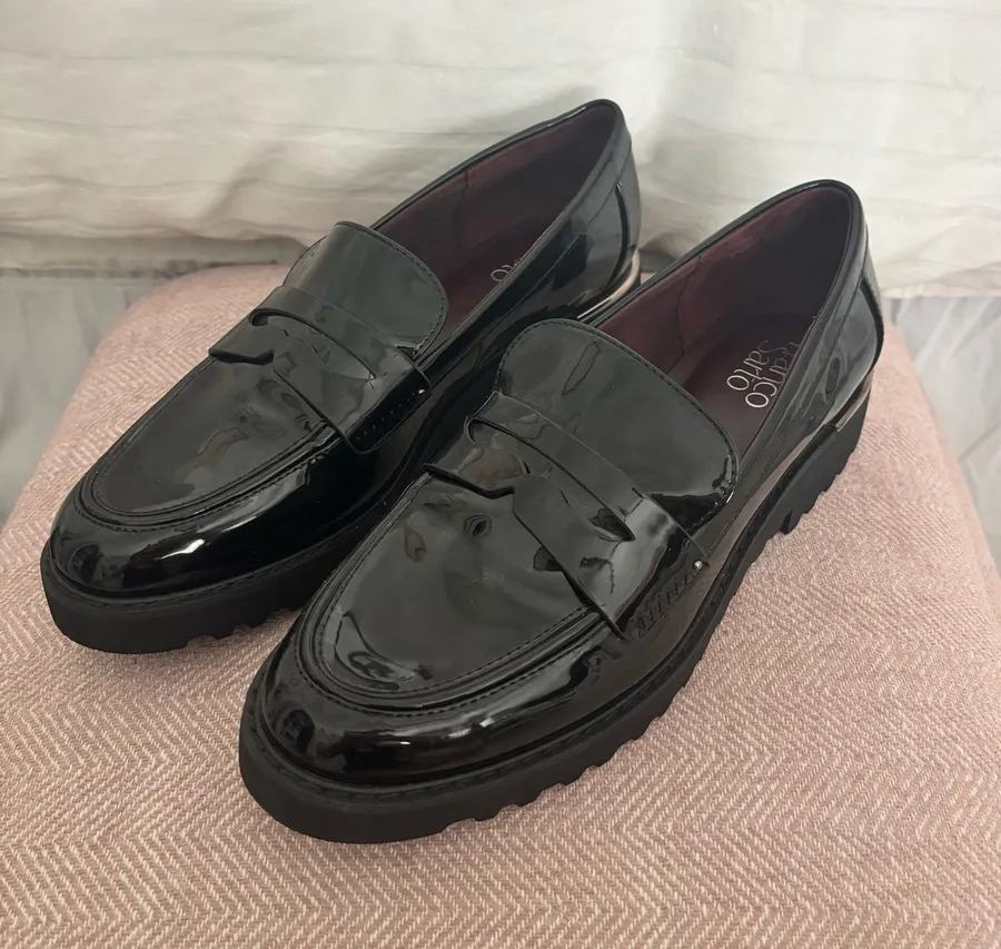 Franco Sarto Women’s Loafers Black 8M Patent Leather