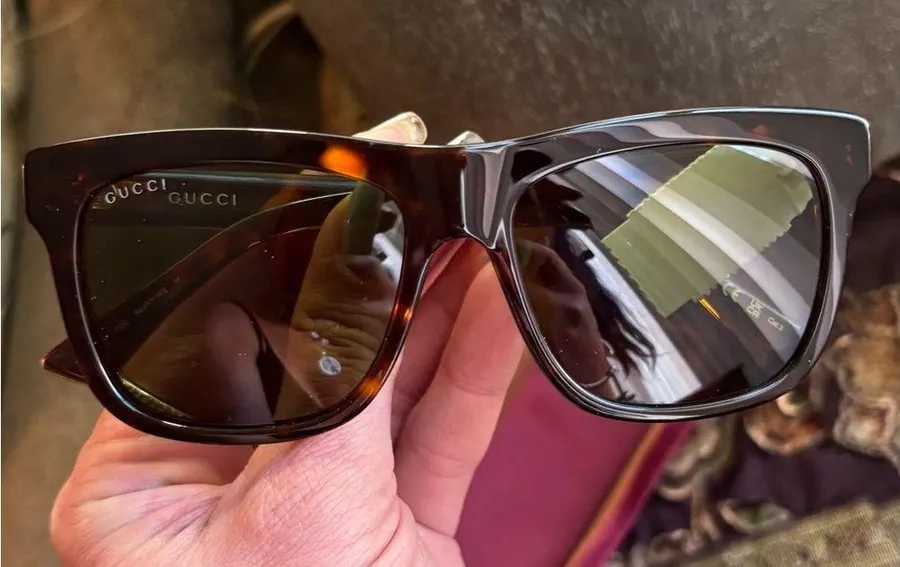 Authentic GUCCI 54 square Havana Acetate sunglasses