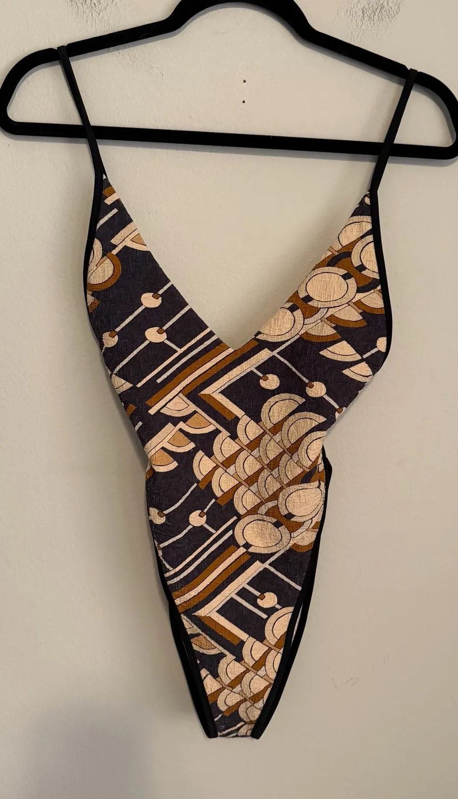 NEW Free Est Free People Amber one Piece swim art deco S