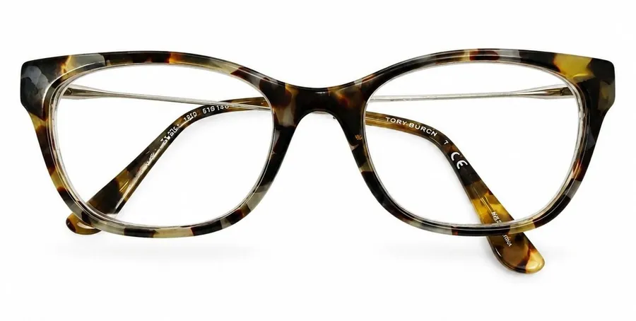 Tory Burch 51mm Eyeglass Frames ONLY TY 2063 1559 Tortoise Silver Cat Eye Women