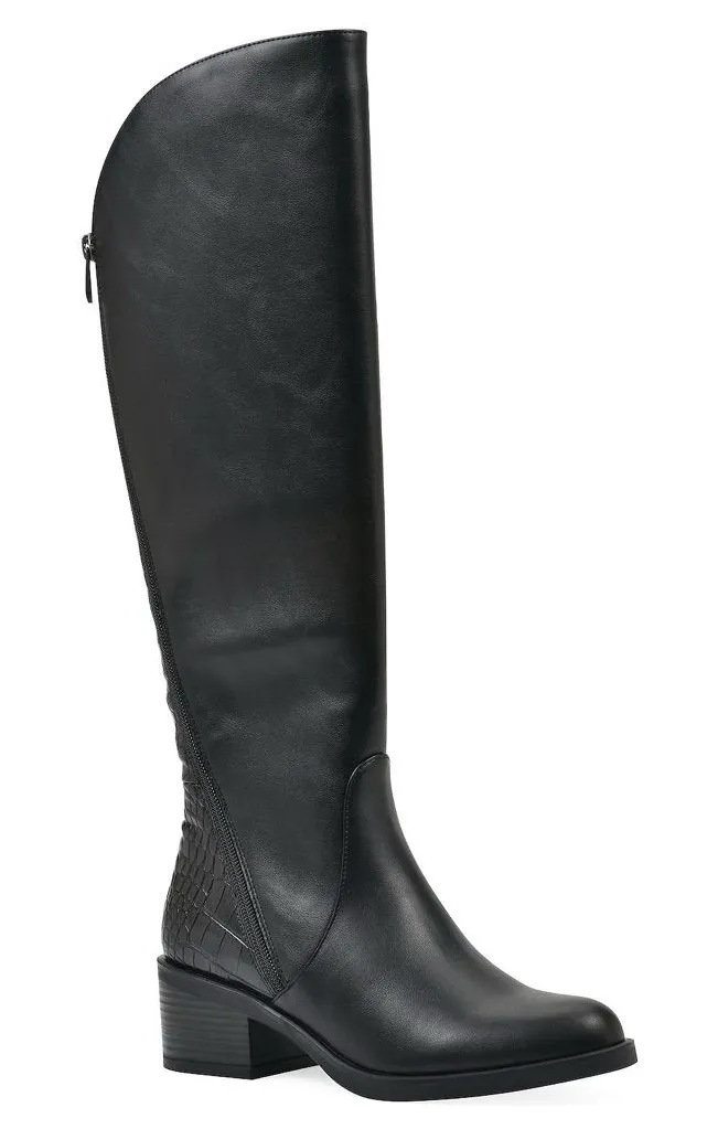 White Mountain Cushaw Women's Tall Shaft Boots in Regular Riding Boots sz 8 Black