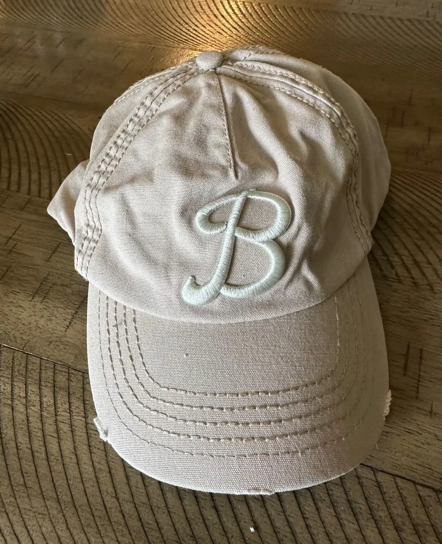 Billabong Distressed Script B Dad Hat - Sand/Beige