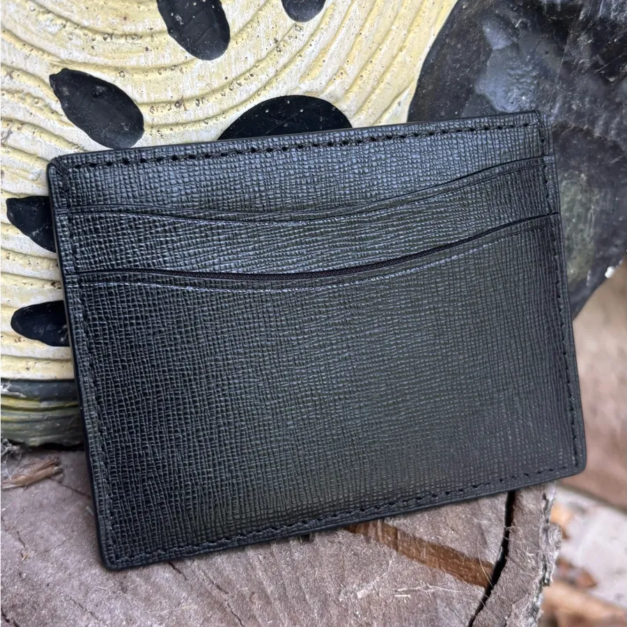 Authentic Kate Spade Black leather Card Holder with Bow Accent