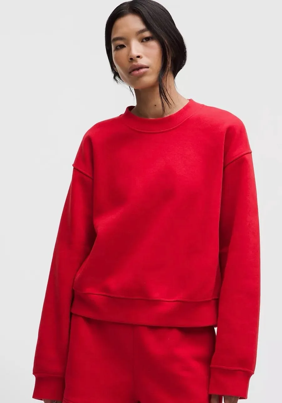 Lululemon All Yours Crewneck Sweatshirt Red | Good Used Condition Size M