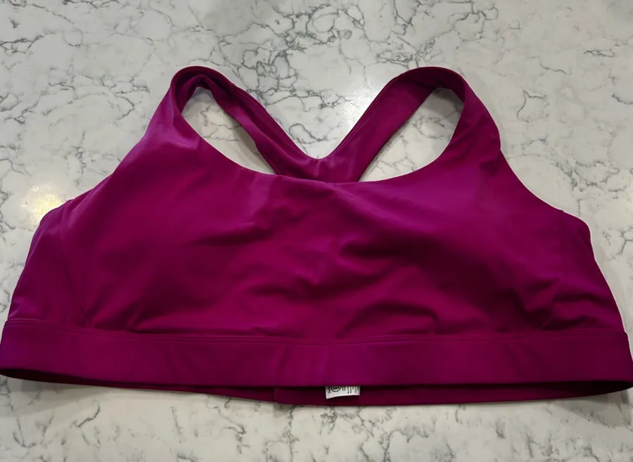 Athleta Magenta Racer Back Cut Out Sports Bra Plus Size 3X
