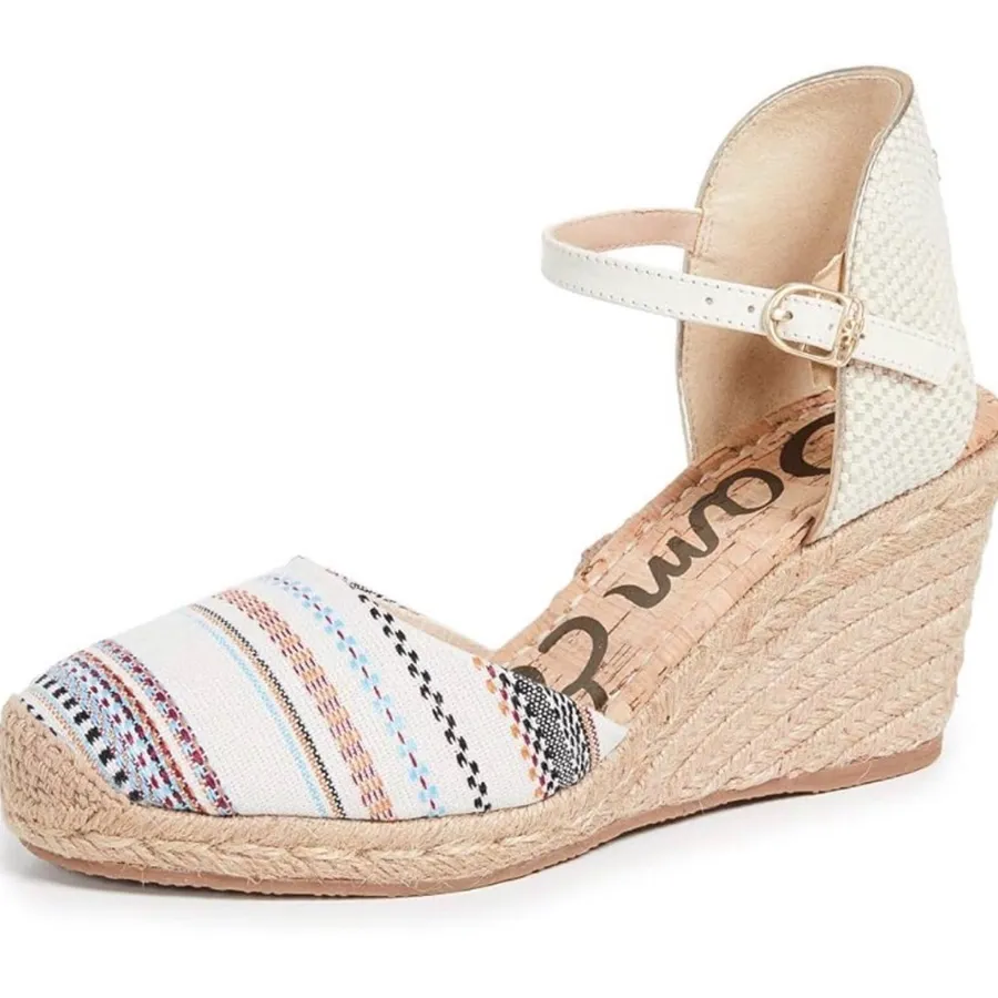 Sam Edelman Payton Espadrille Flats Size 8 Natural Jute Platform Summer Shoes