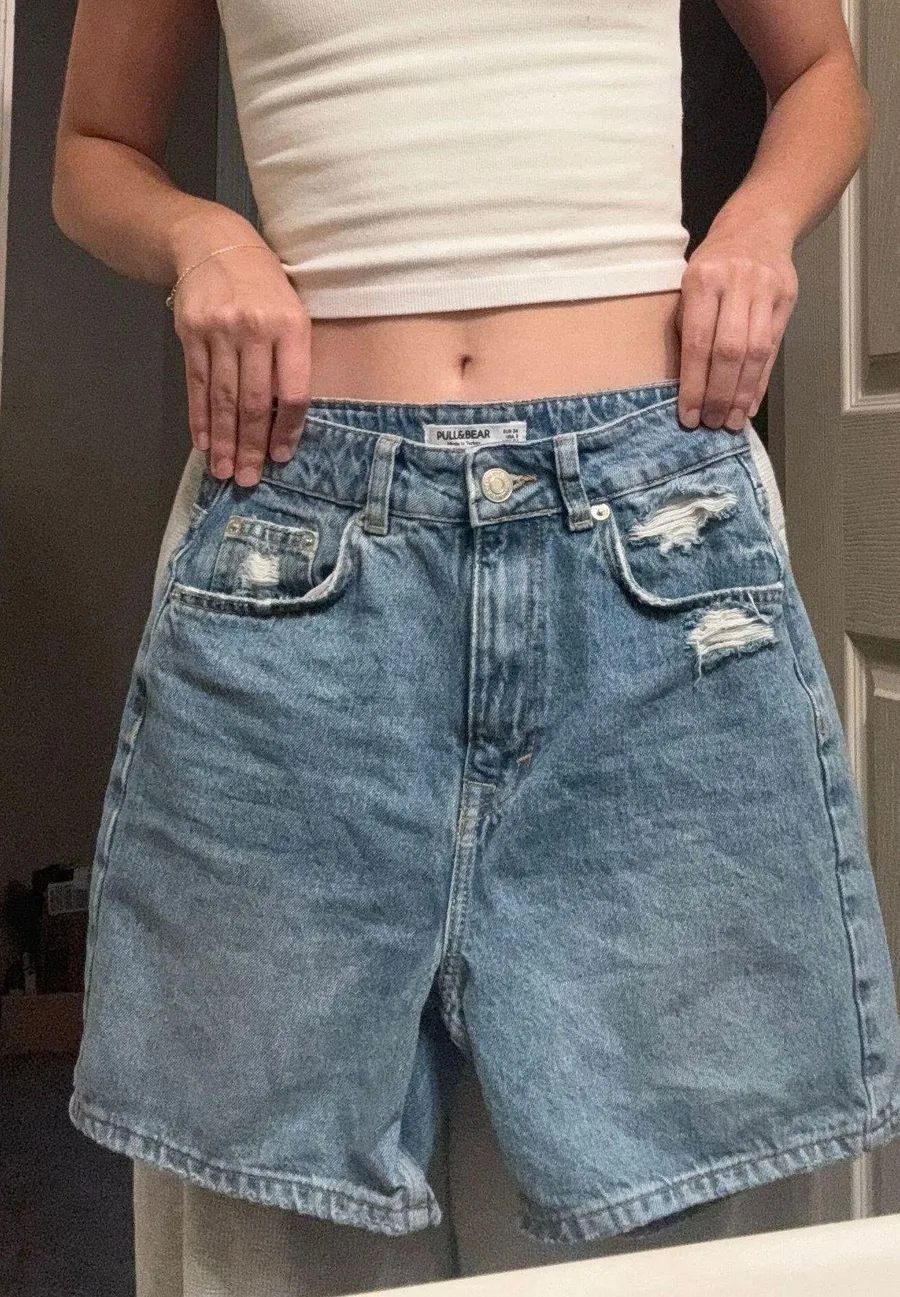 Blue Mom Jean Short
