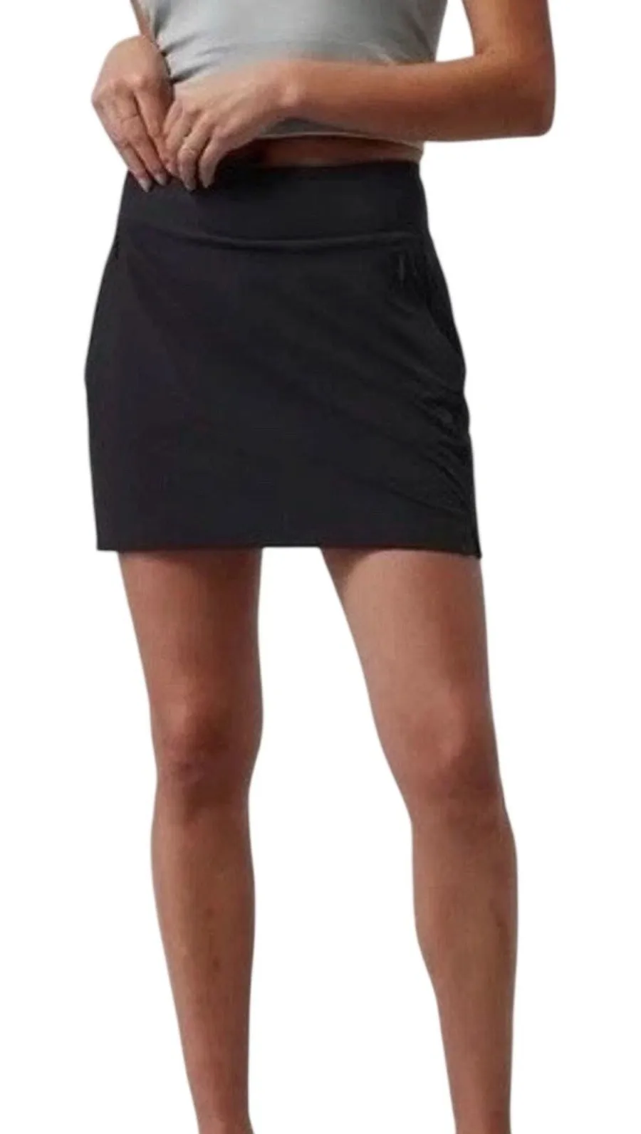 Athleta Black Soho Skort Hiking Gorpcore Outdoors Pockets 8 UPF 50 Pickleball