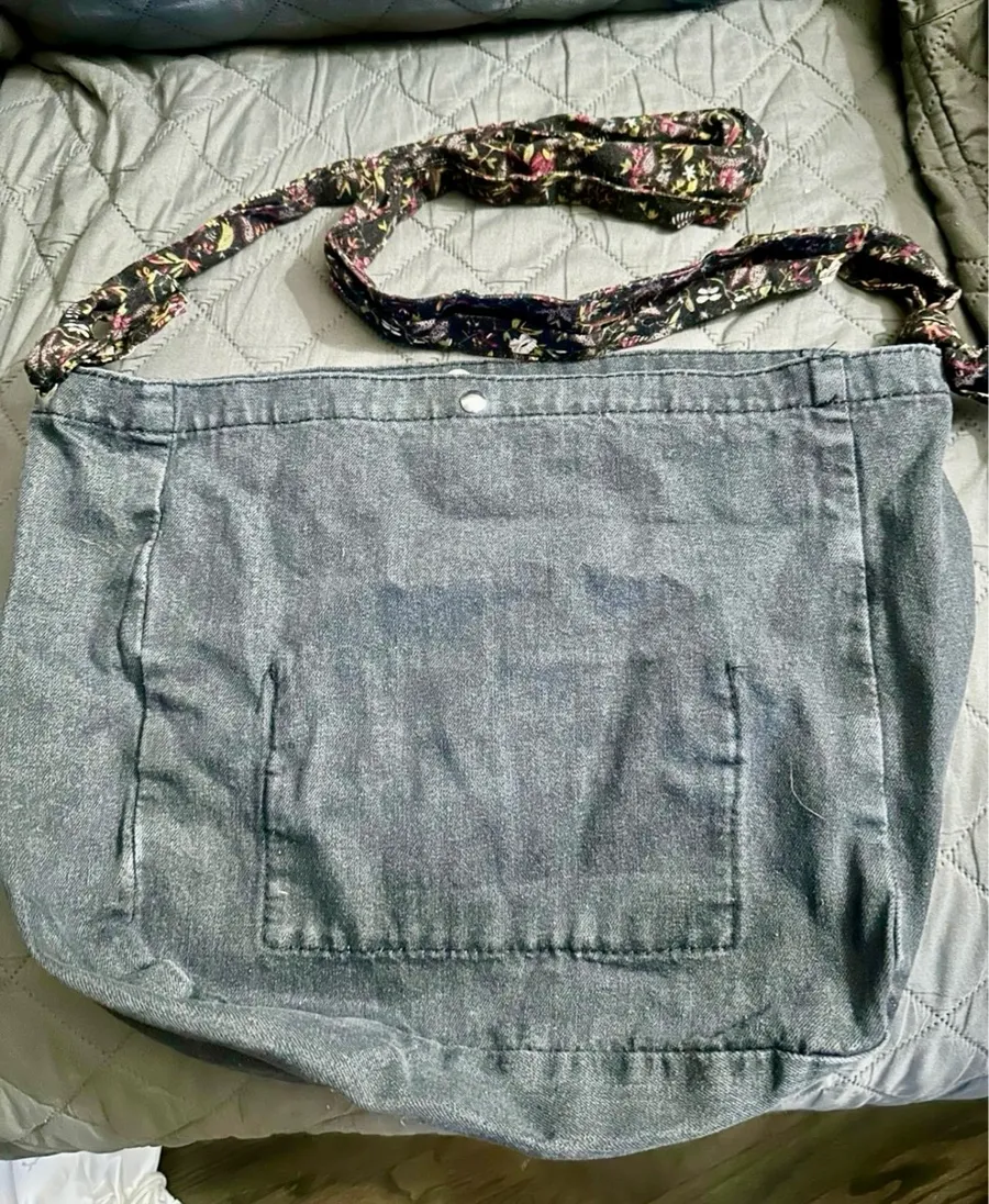 Rare vintage canvas bag 15 x 11” Gray
