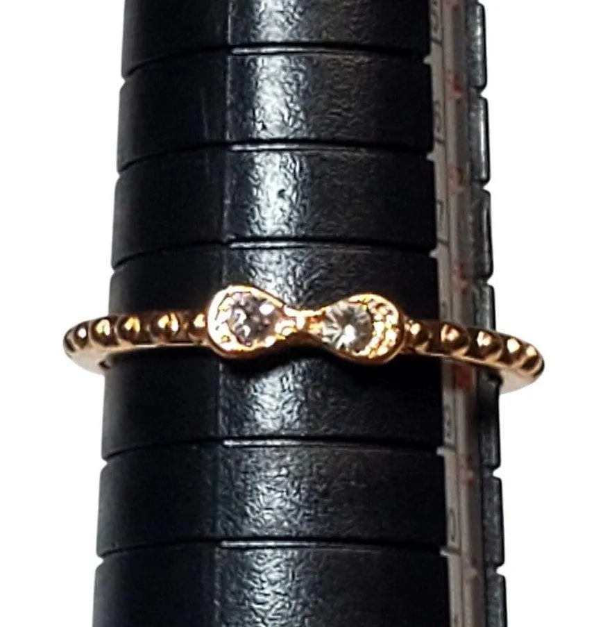 Copper Tone Dainty Stackable Ring Minimalist Basic Sz 8.5 Unsigned Orange