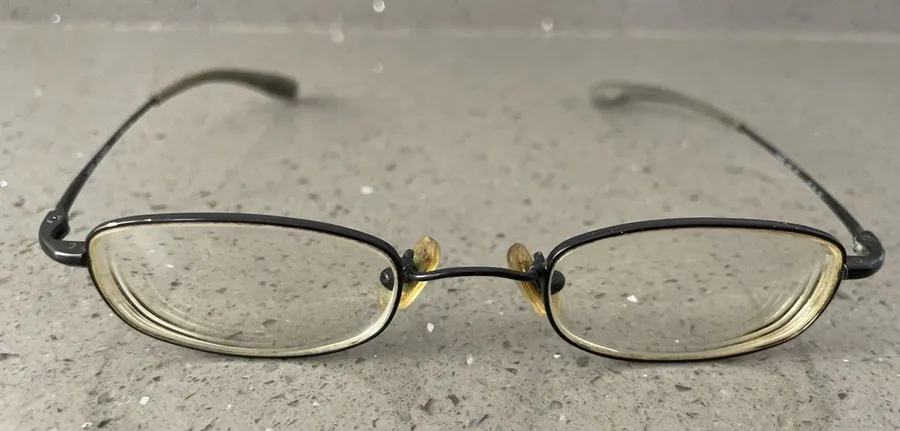Nike with Flexon 4603 001 Eyeglass Frames ONLY 45-20-135 Black metal full rim