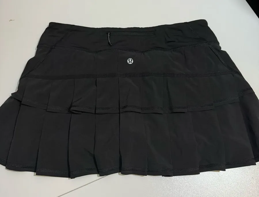 lululemon athletica Black Pleated Tennis Skirt