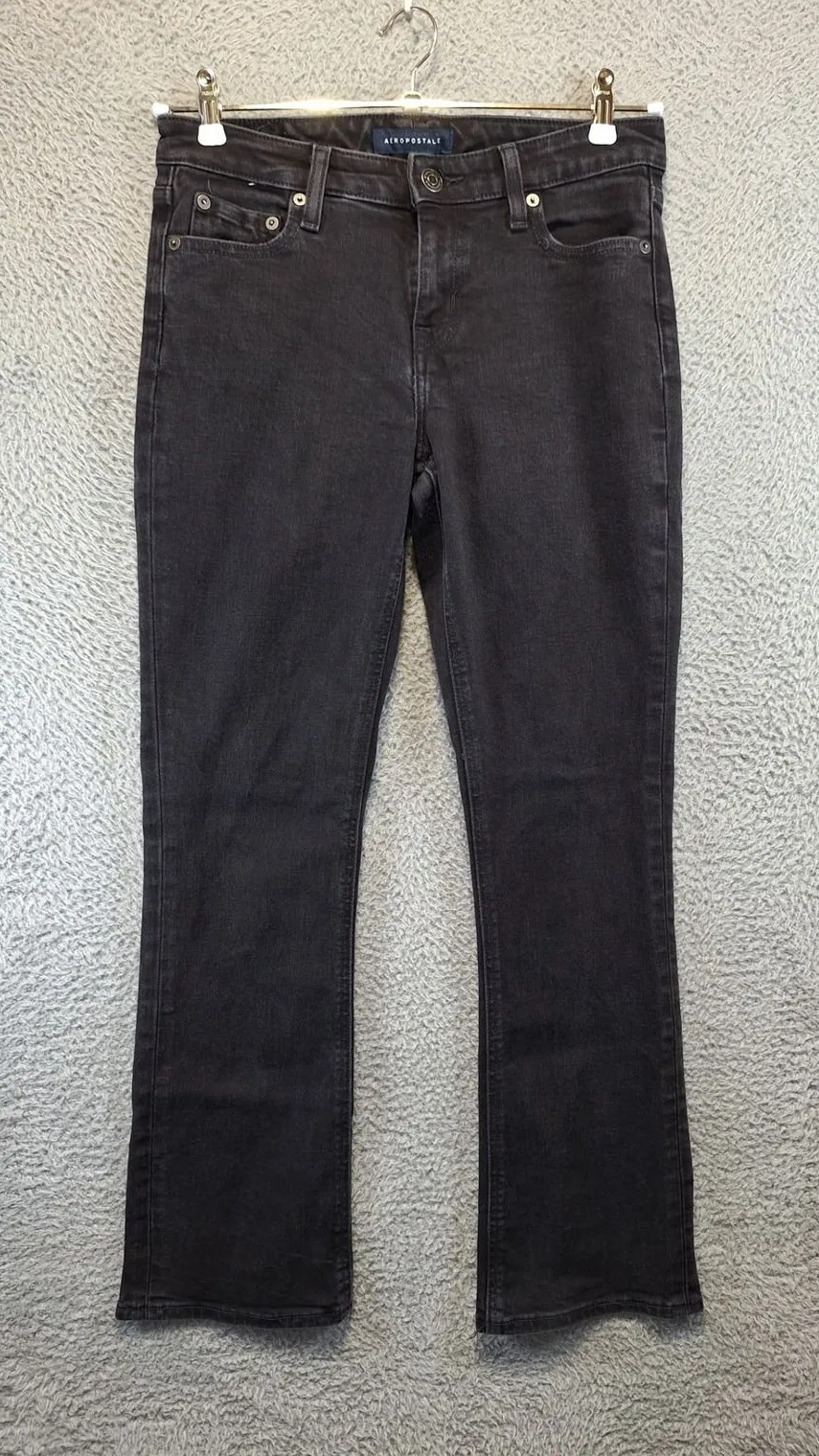 AEROPOSTALE Womens Black Mid Rise Boot Jeans Size 8 Reg (Fits 31x30) Casual