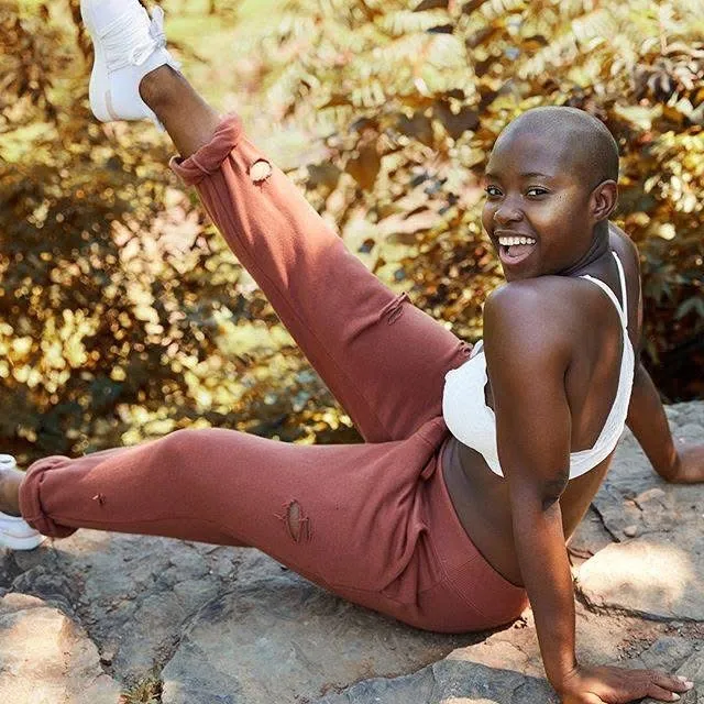 Aerie The Destroyed City Jogger in Brown-Rust Medium