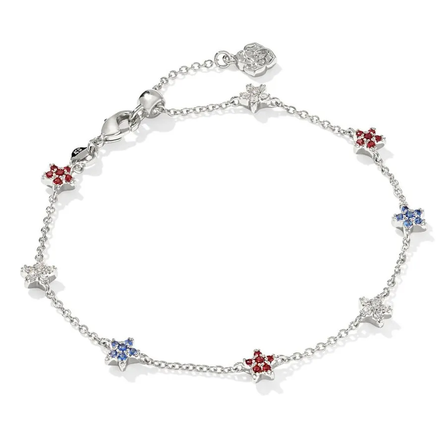 Sierra Star Silver Crystal Delicate Chain Bracelet