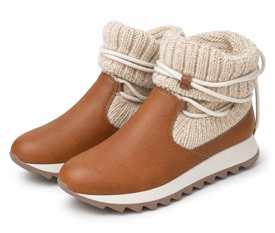 Merrell Alpine Pull On Knit Boot Womens 10.5 Tan Après Ski Cabincore Winter