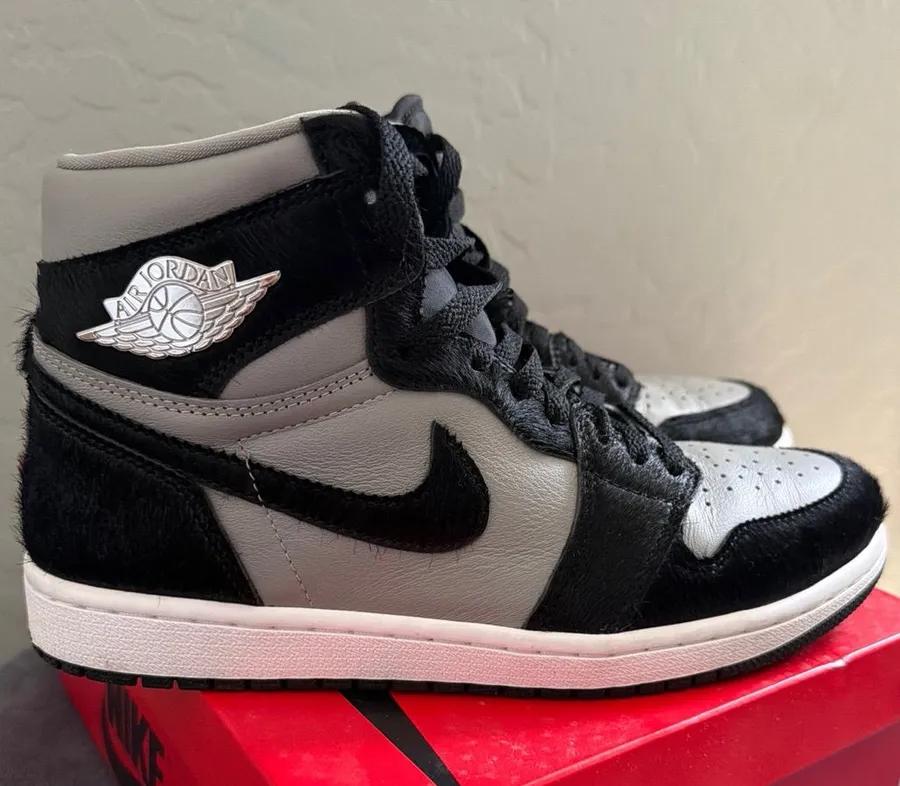2022 Nike Air Jordan 1 Retro High OG Twist 2.0 Medium Grey W9 - M7.5 Real Fur