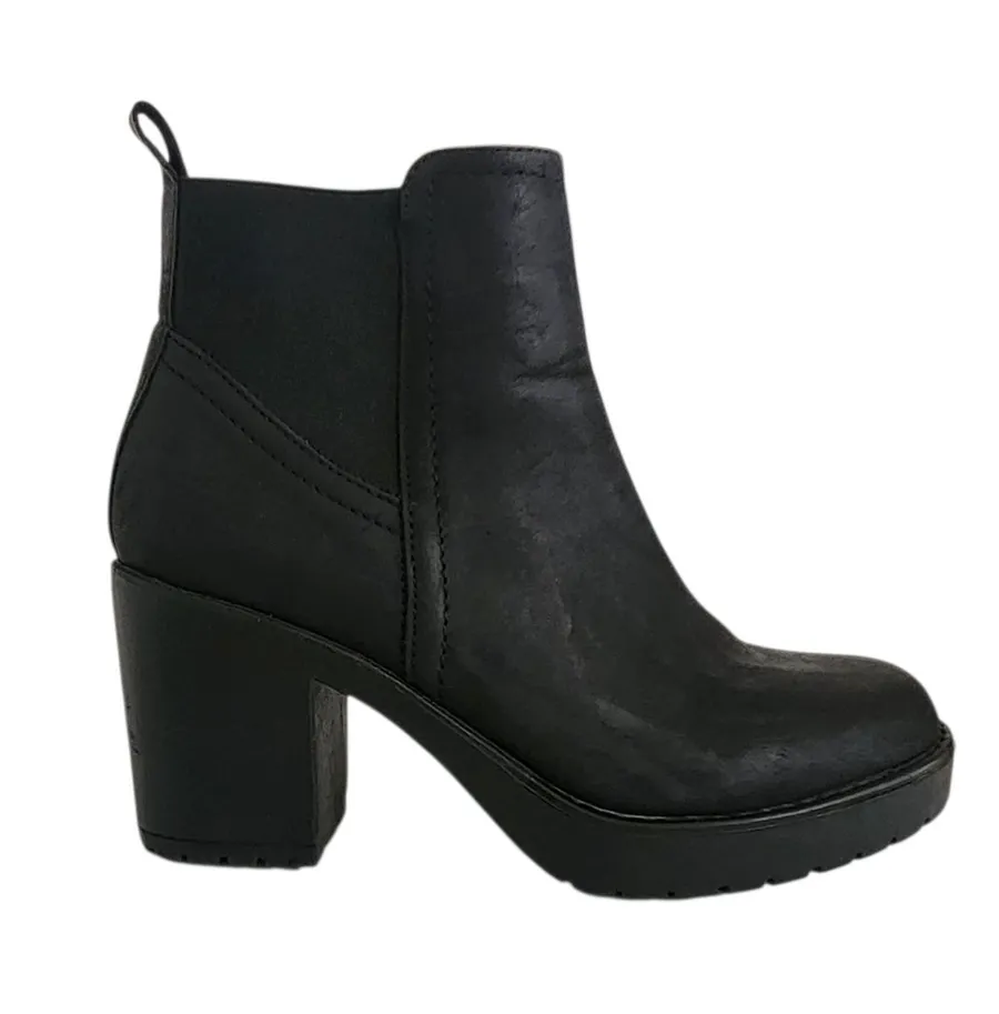 X Appeal Gemma Black Heeled Chelsea Ankle Boots Size 7