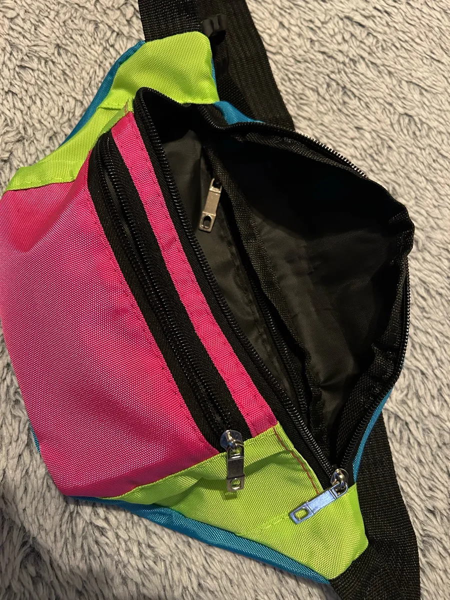80s themed neon color Fanny pack
