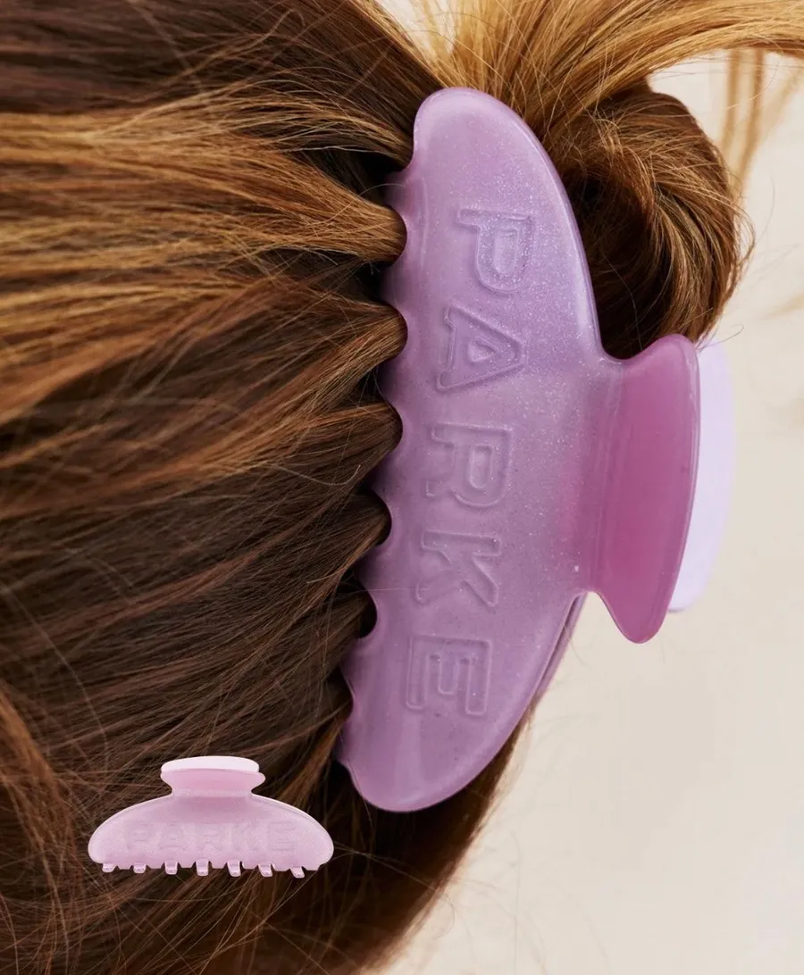 PARKE Birthday Sparkly Purple Claw Clip