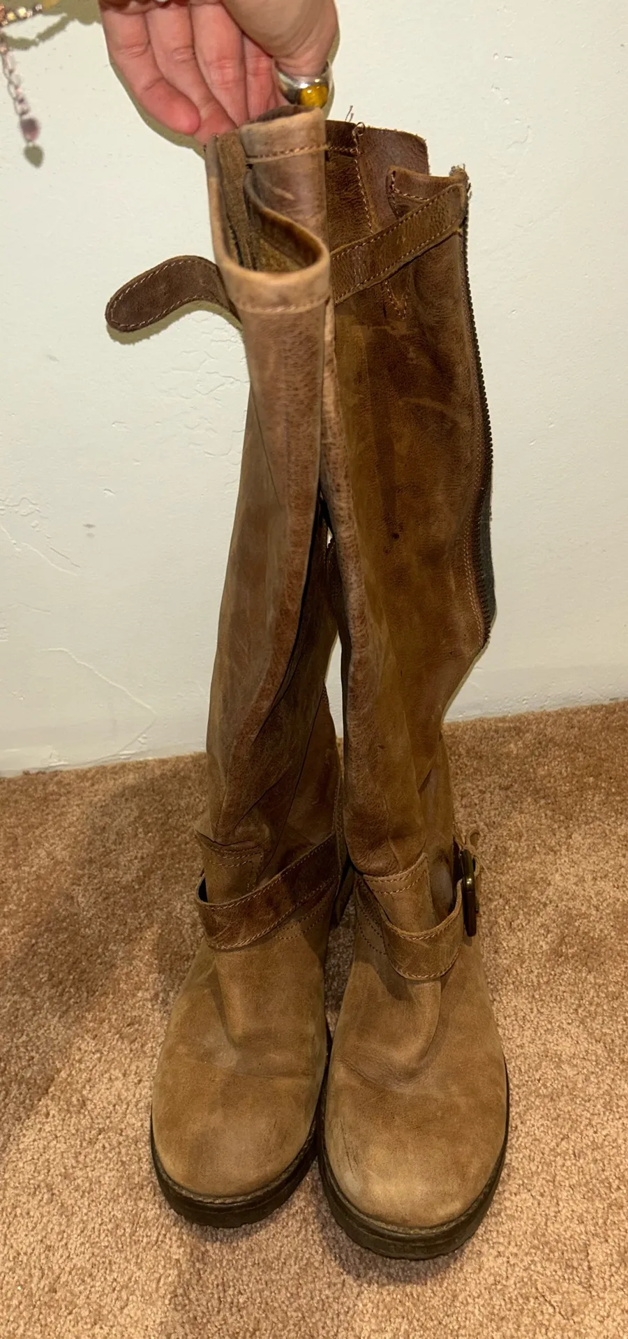 Steve Madden Leather Boots Brown