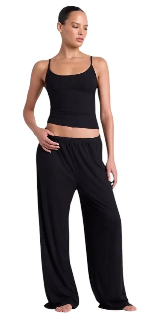SKIMS Black Soft Lounge Straight Leg Pants Size Small