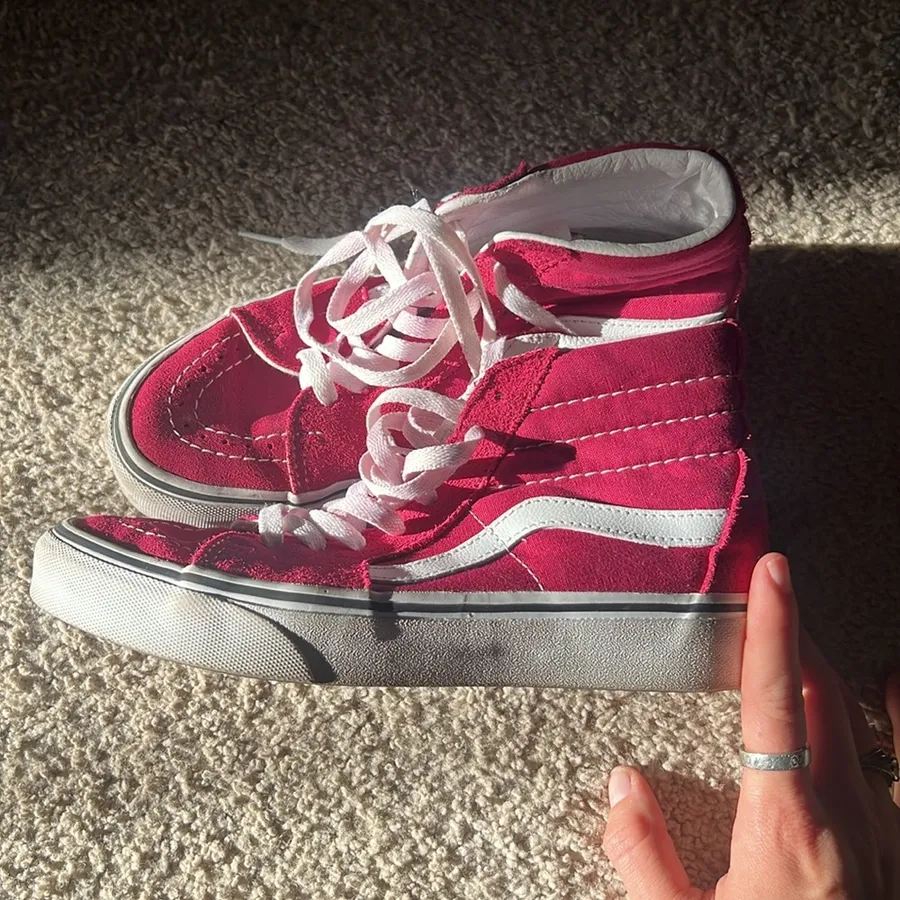 Magenta High Top Vans
