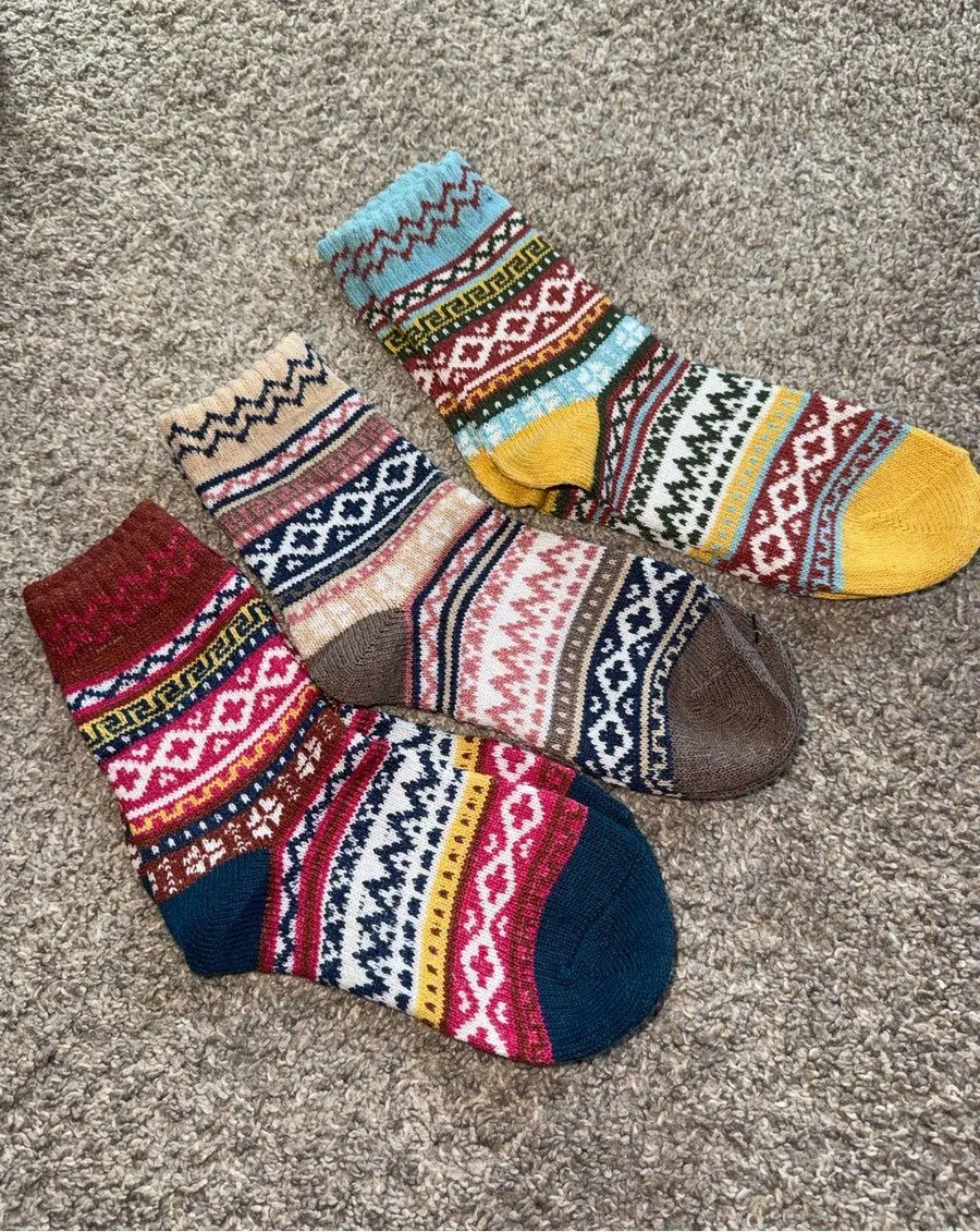 Patterned Crew Socks