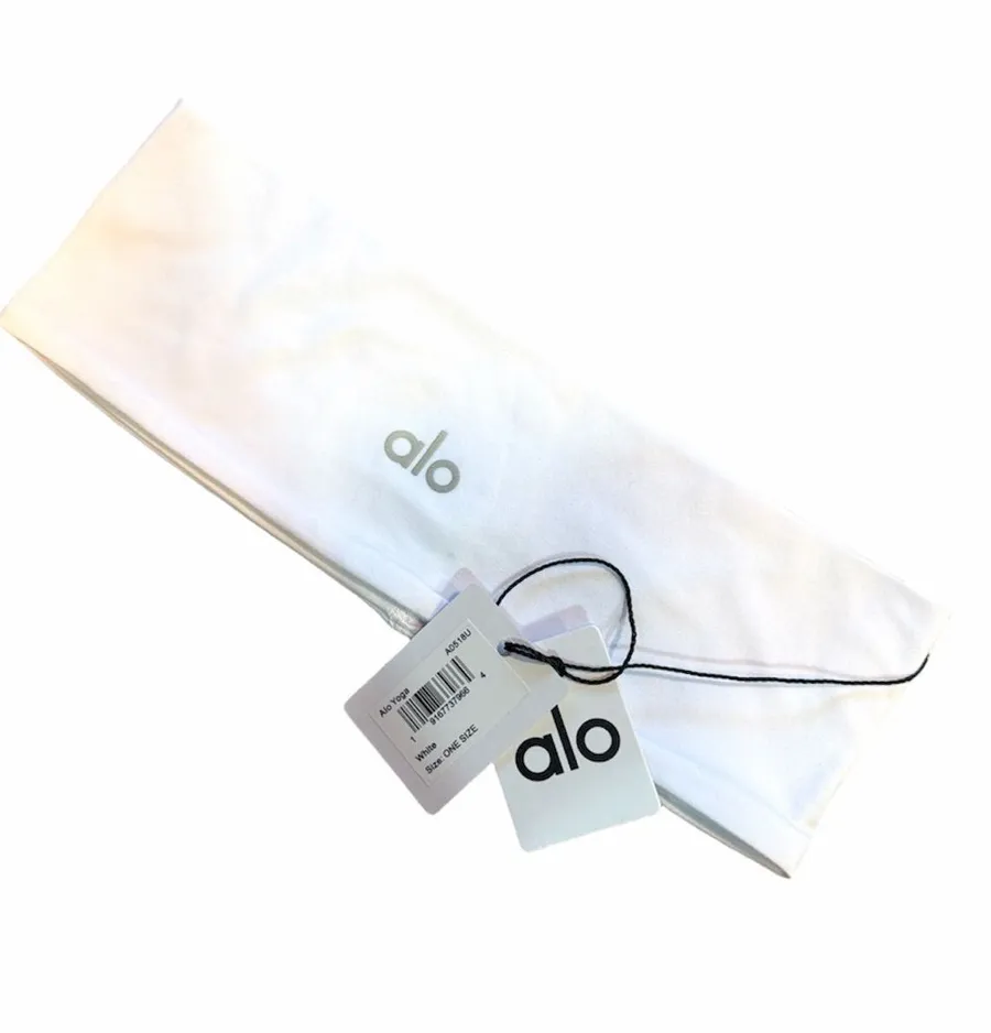 NWT ALO Yoga performance conquer headband - white