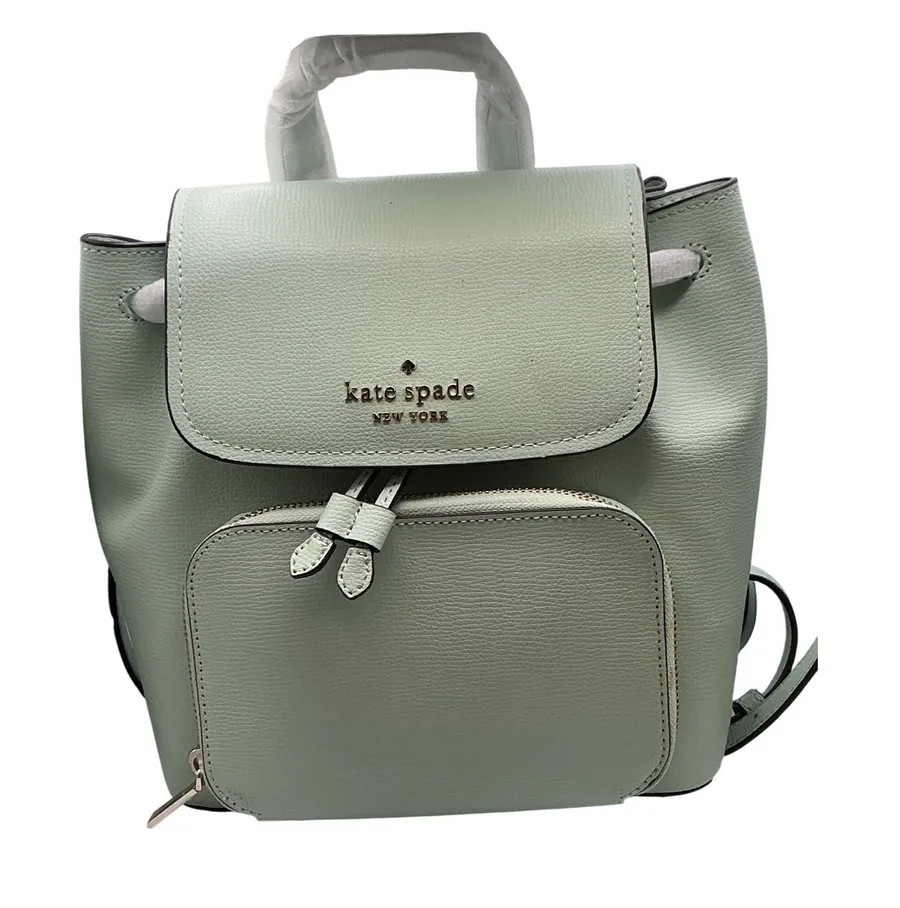 Kate Spade Darcy Flap Backpack Seawater Green Leather WKR00548 New