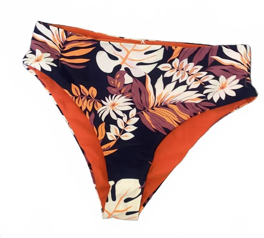 CUPSHE Tropical Floral Bikini Bottoms Size Small High Cut Swimwear