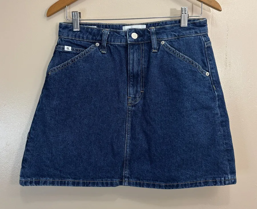Calvin Klein Jeans Indigo Denim Mini Skirt Size W29