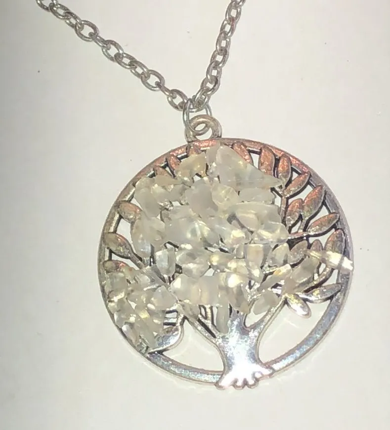 Silver Tone Tree of Life Pendant Necklace
