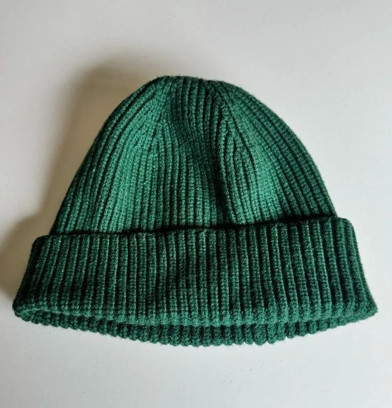 J. Crew Winter Cold Weather Green Ribbed Knit Beanie