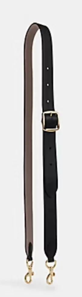 Authentic COACH REVERSIBLE Black and Brown Adjustable Belt with Gold Buckle