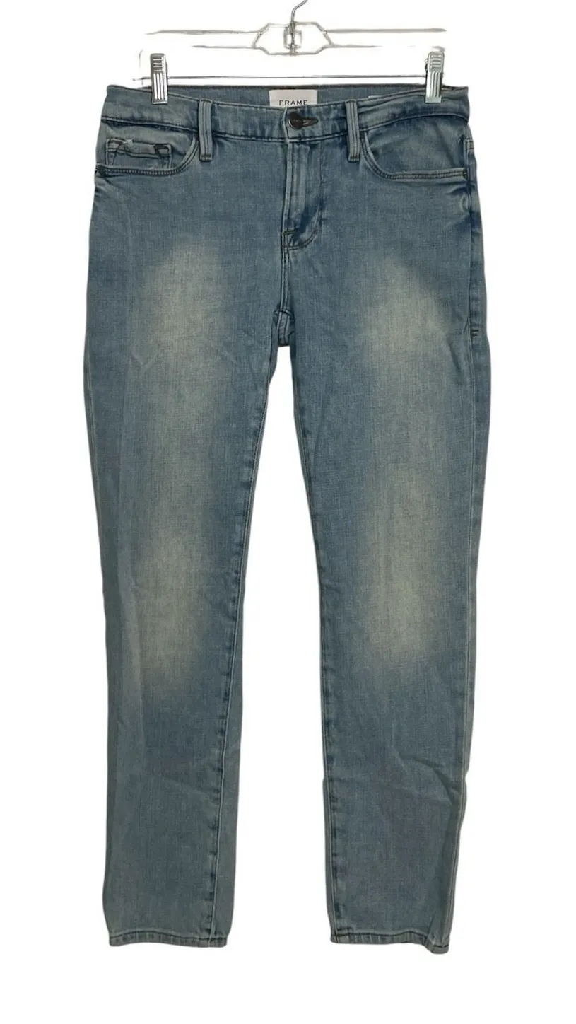 FRAME Denim Womens Blue Distressed Denim Jeans Size 25 Casual Everyday