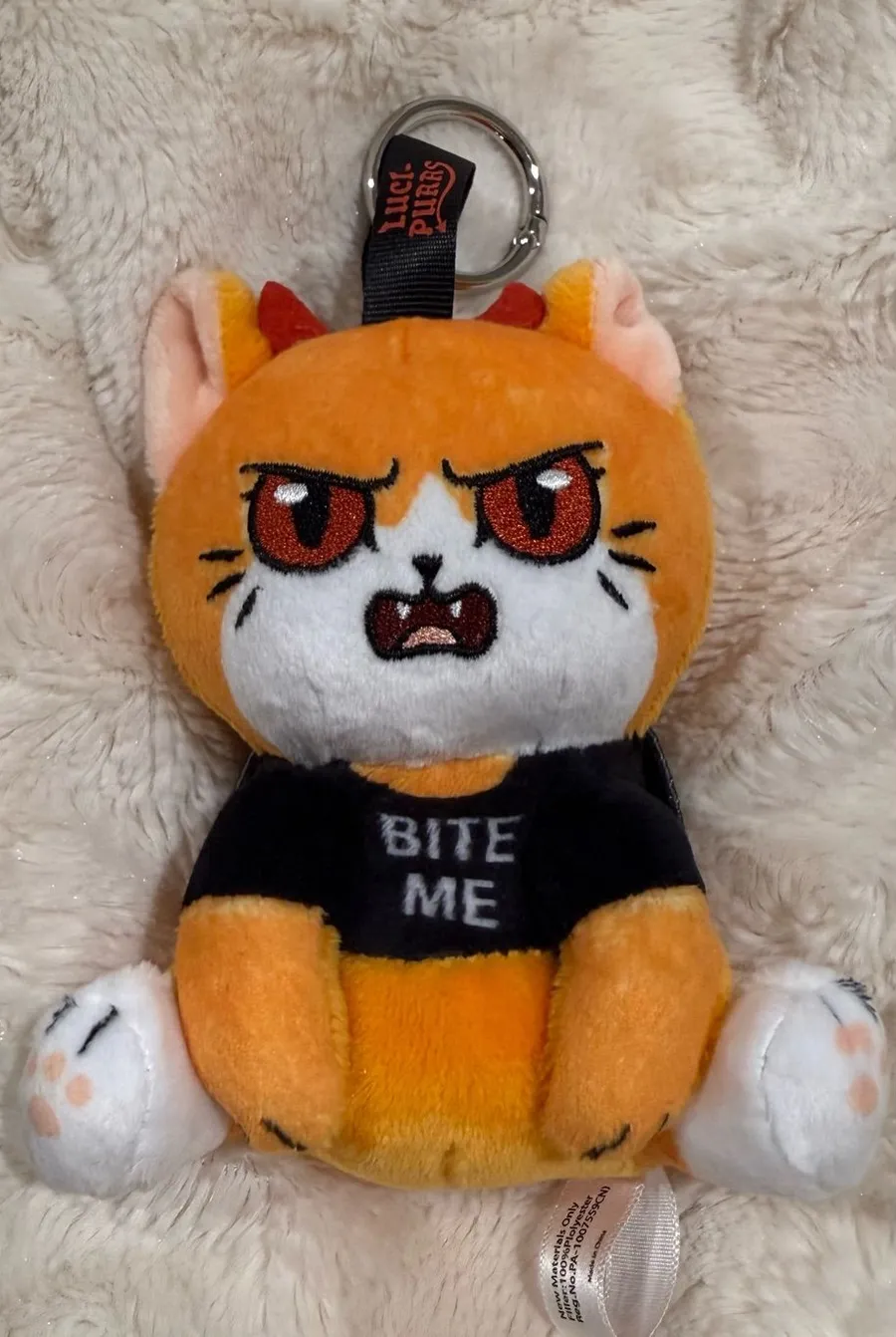 Lucipurrs Blind Box Plush Bag Charm Hot Topic Exclusive Orange