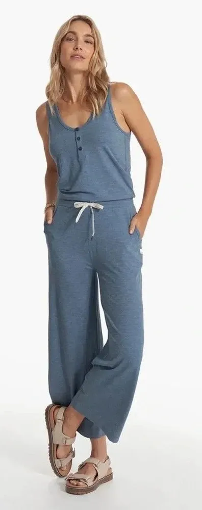 Women's Vuori Falls Jumpsuit in Light Azure Heather Blue Size M Soft $118 EUC