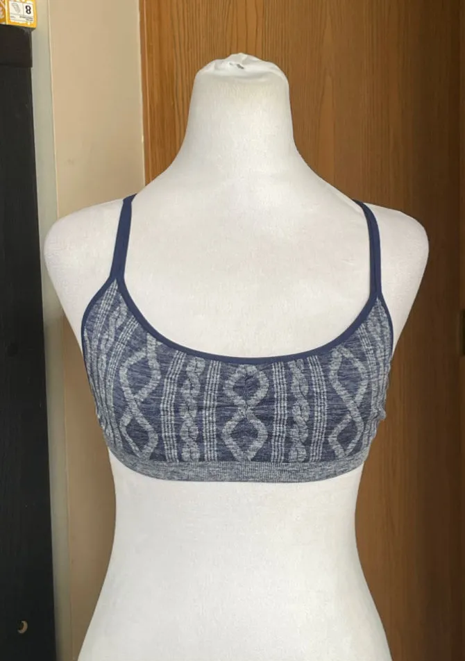 Women's Victoria’s Secret Sports Bra, Blue and Grey, Size XS