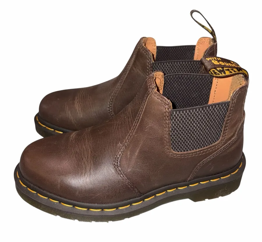 Dr. Martens Brown Leather Fellside Chelsea Work Combat Boot Shoes 6