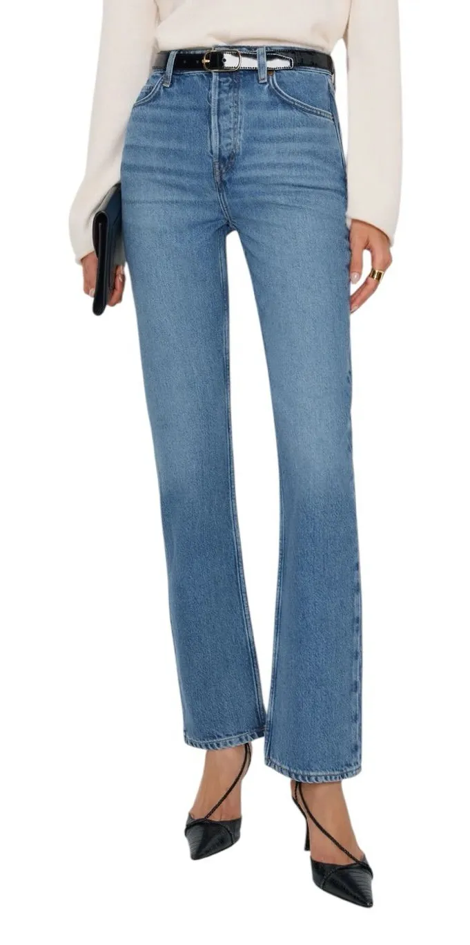 Reformation - High Rise Straight Leg Jeans Merida Wash Size 27