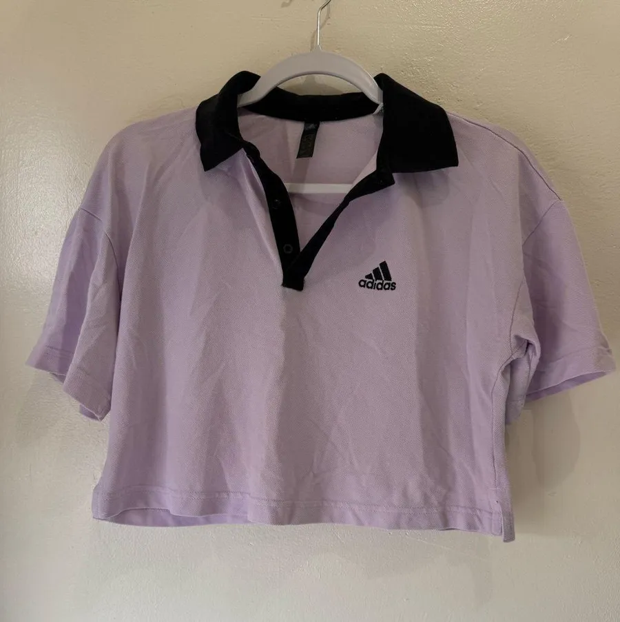 Adidas Originals Color Pop Cropped Polo & Matching Piped Shorts Set - Size S