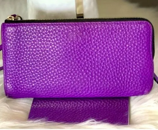 RARE HTF COACH Y2K Purple/ Violet Leather Wallet/Clutch