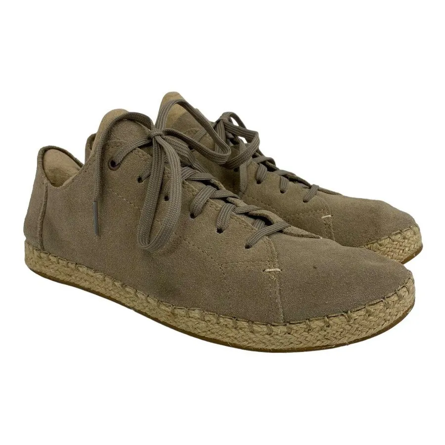 TOMS Womens size 8.5 Lena Desert Suede Leather Espadrille Lace Up Shoes