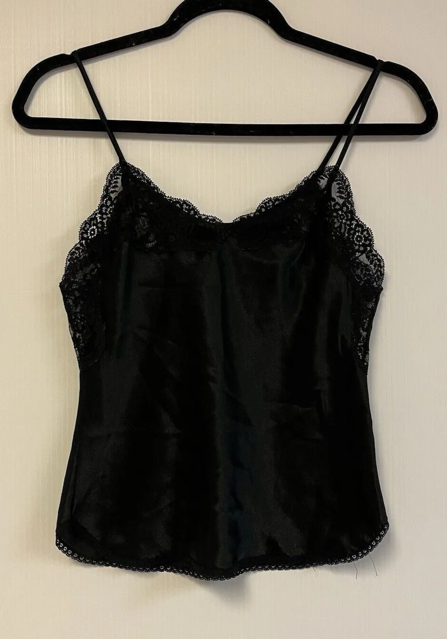 Vintage Gold Label Victoria’s Secret Lace Cami Y2K Goth Whimsigoth Made In USA