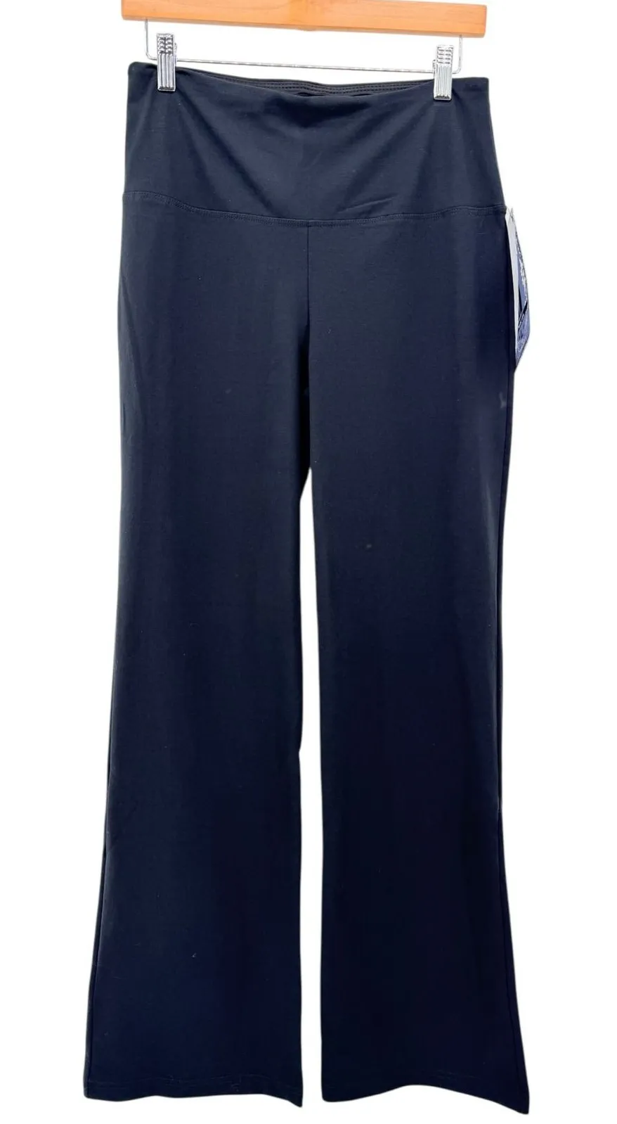 Lisse Leggings Revolutionary Tummy Control Wide Leg Pants Black Stretch L NWT Size L